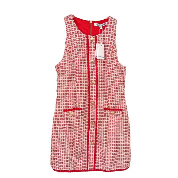 Walter Baker Alexia Valley Red Tweed Dress 6 - Picture 1 of 4